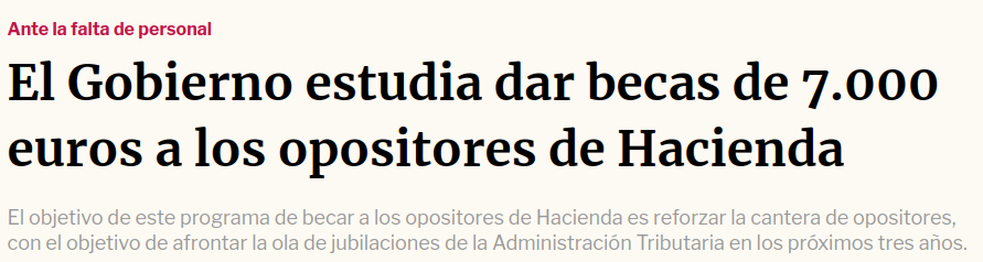 Becas funcionarios hacienda
